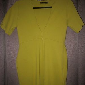 Boohoo Scallop Sleeve & Bust Midi Dress